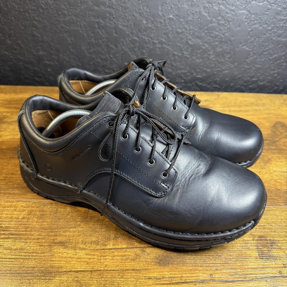 Red Wing 8703 Black Leather Static Dissipative Oxford Work Shoes Mens 11 H‎